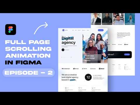 Full Page Scrolling Animation in Figma - About us & Projects | Episode 2 | Figma Tutorial