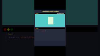Transform Rotate - CSS in 30 sec #shorts #viral #ytshorts #youtubeshorts #trending #learnwithsantosh