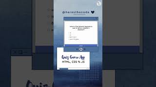 Create Quiz App | using html, css & javascript | #heresthecode