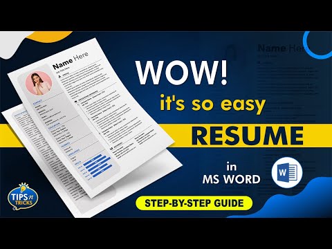 Create a Professional Resume in Word for Freshers | Step-by-Step Resume kaise banaye