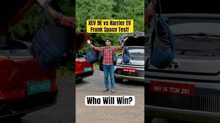 Tata Harrier EV vs Mahindra XEV 9E Frunk Test! #tataharrierev #mahindraxev9e #shorts