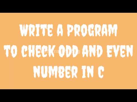 WAP to check odd and even number in c | Programming Zone |