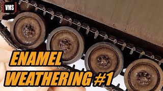 Weather a model and create mud effects VMS enamel binders Tutorial pat 1