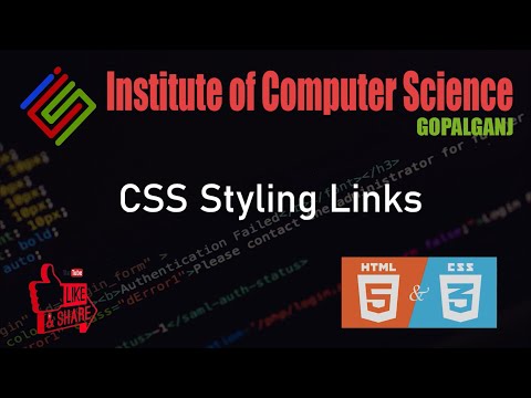 CSS styling Link in Advance HTML and CSS3 Tutorial in Hindi