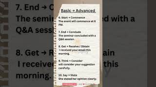 Day 2: basic & advanced English with examples |30-day vocab challenge #glowdaily #learnenglish