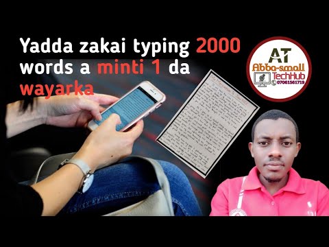 Yadda zakai typing 2000 words a minti 1 da wayarka || how to type 2000 words in just 1 minute #phone