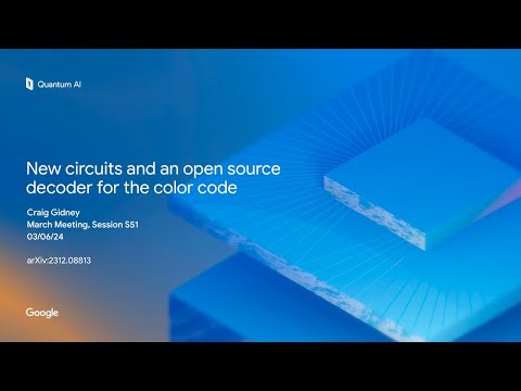 Talk: new circuits and an open source decoder for the color code