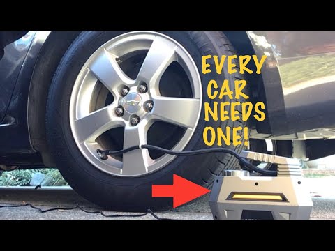 How to use a portable TIRE AIR PUMP!!![WORKS GREAT!]