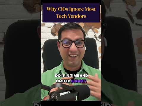Why CIOs ignore most Tech Providers #cioadvisory