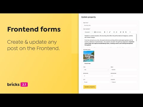 Bricks - Create & Update Any Post On The Frontend