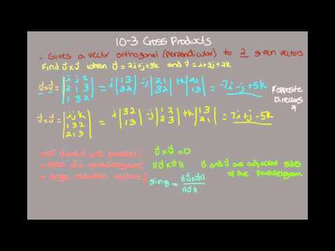 10-3 Cross Products