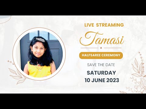 TAMASI HALFSAREE CEREMONY | LIVE STREAMING | NEW MADRAS STUDIO - VUYYURU - 9848515900