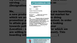 Proposal Letter for Hoarding - Sample Proposal Letter Regarding Hoarding