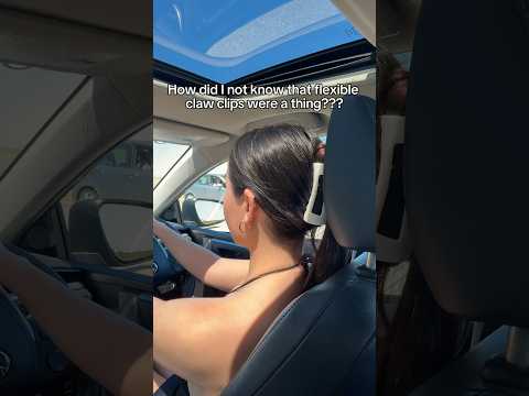 I can finally wear my claw clip while driving 😭 #clawclip #easyhairstyles #madeinkorea #girltherapy