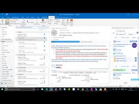 Searching Salesforce records in SmartCloud Connect