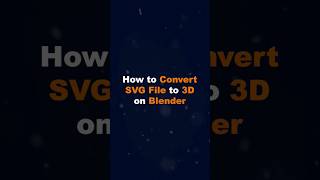 SVG To 3D mp4  #3danimation #blenderrender3d #3dmodeling #blender3d #3d #3dart #blender #3drendering
