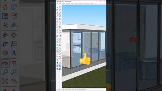 So Faster! Making a Glass Curtain Wall in SketchUp #shorts #sketchup