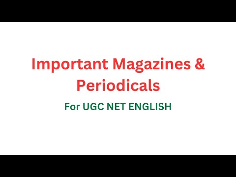 Important Magazines And Periodicals For UGC NET ENGLISH JUNE 2024