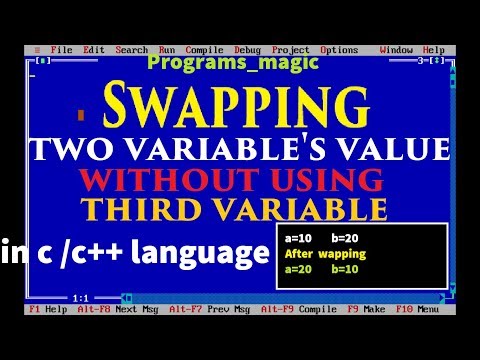 swapping two variables value without using a third variable in c|c++ languages||swapping in c(HINDI)