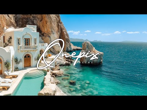 🌊🎶 Amalfi & Santorini Escape | 2+ Hours of Relaxing Mediterranean Music & Coastal Views 🇮🇹🇬🇷✨