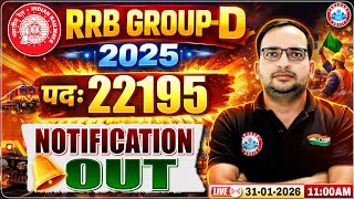 RRB Group D 2026 Vacancy Out | RRB Group D Notification 2026 | 22195 Post, Form Fill Up | Details