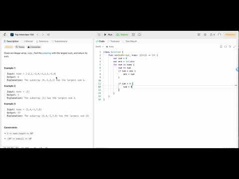 Leetcode 53: Maximum Sub Array