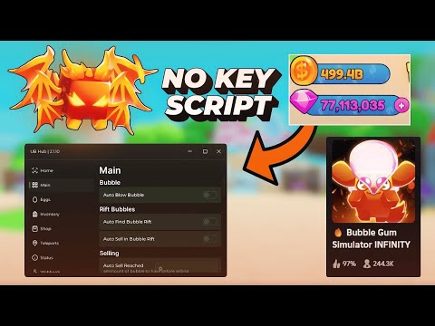 🔹NEW✅ Keyless🔑🚫 Bubble Gum Simulator Infinity Script   Auto Hatch Pet, Auto