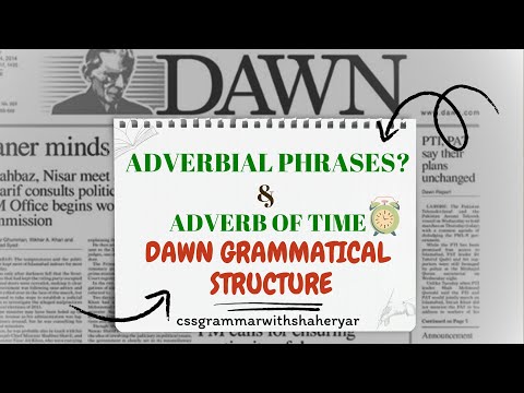 Adverb Of time | Adverbial Phrases | Newspaper Grammatical Structure | Grammar With Shaheryar