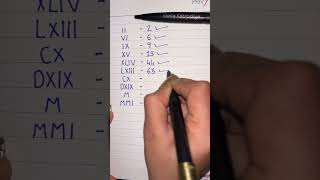 Roman Numbers in English |  #maths #shorts #viral
