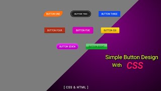Awesome Simple Button With CSS|| HTML&CSS|| Action CodeGo