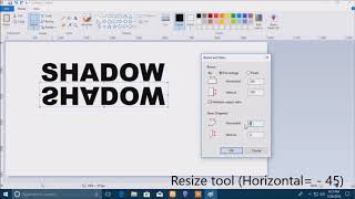 How to Text shadow  effect in MS paint