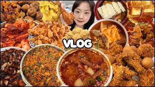 매일매일이 만칼로리 챌린지세요, bhc콰삭킹치킨,청년다방 차돌떡볶이,요아정,마라탕,양대창구이,치즈라면+분식집 토스트,짜장면+짬뽕+탕수육+누룽지탕 중식 먹방 브이로그 VLOG