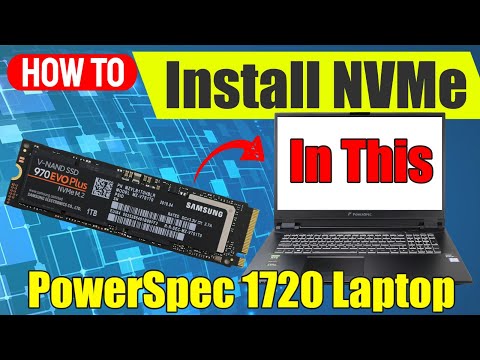 Installing a NVMe SSD in the PowerSpec 1720 laptop