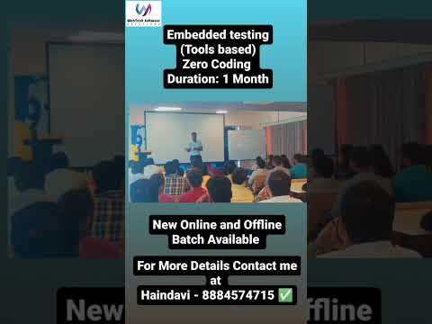 Best Embedded Testing Training@WebTech,Banglore.Contact- 8884574715(More Details Read Description 👇)