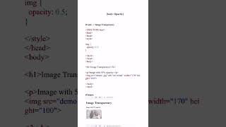Opacity in CSS | #CSS