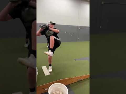 Ethan Vaughn 13 years old pitching mechanics pre spring 2021 season 70.3 mph on radar