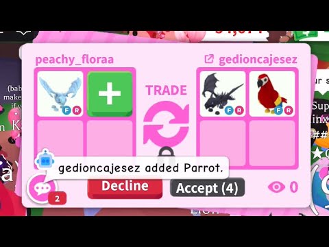 Trading for 10 mins in adopt me! Ft. Peachy Floraa