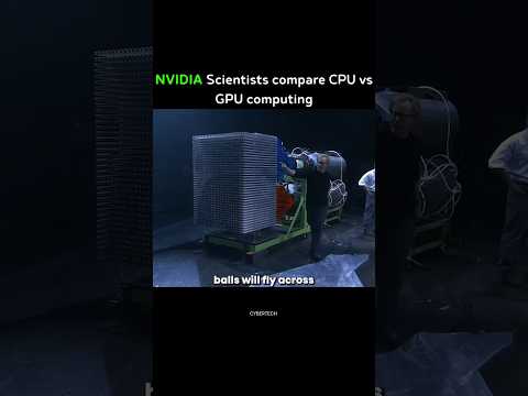 CPU vs GPU Showdown by NVIDIA – Insane Speed Test!#nvidia #youtubeshorts #youtube #tech #youtuber