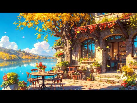 Autumn Lakeside Serenity 🍁 Calm your mind with Lofi Hip Hop 💚 Study / Relax / Sleep