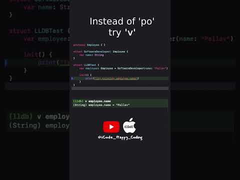 LLDB commands - po vs v #iosdeveloper #debugging #ios #xcode