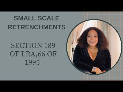 Section 189 of LRA/Small Scale Retrenchments