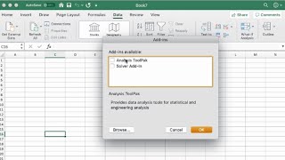 How to install the Data Analysis Toolpak in Microsoft Excel (Mac version)| Dr Choden