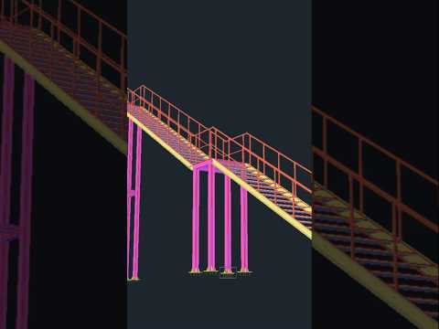 Steel Staircase New Design 3D Model You Need Now | Staircase Railing Design #shorts #trending