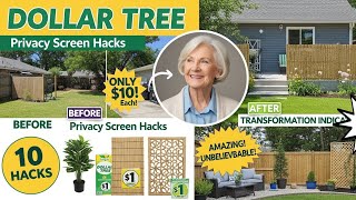 10 Dollar Tree DIY Privacy Screen Hacks That Transformed My Backyard🌿🏡