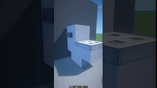 Minecraft: Realistic Toilet Tutorial #shorts
