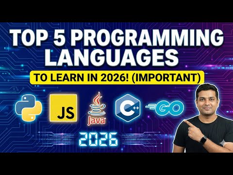Top 5 Programming Languages to learn in 2026! (Important)