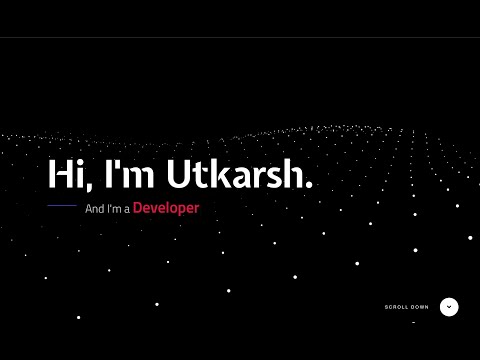 An aesthetically pleasing portfolio website demo in 45 secs using HTML, CSS, JS and Three.js