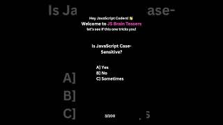JavaScript Brain Teaser #3 #jsquiz #javascriptshorts #jsdevhub