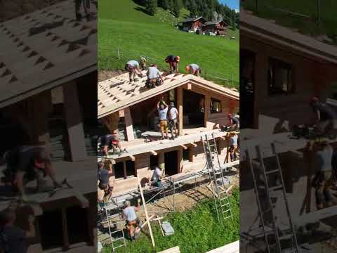Building dreams in the heart of the Alps. 🏔️🪵✨ #aiart #aivideo #trending #fypシ゚viral