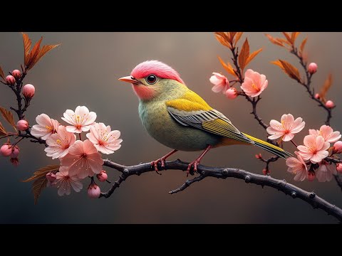 Gentle Piano & Birds Singing 4K - Soothing Sleep Music and Relaxation Nature Sounds